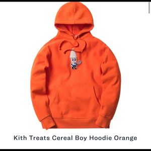 Kith Orange Hoodie with Cereal Boy Patch